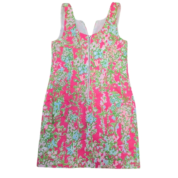 Lilly Pulitzer Cathy Flamingo Pink Southern Charm Lace Front Shift Dress size 0 - Picture 3 of 6